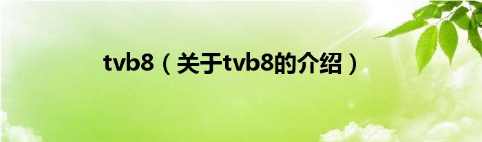 tvb8（关于tvb8的介绍）