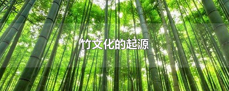 竹文化的起源（中国的竹文化）