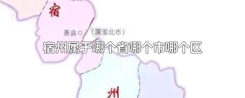 宿州属于哪个省哪个市哪个区（宿州属于哪个省哪个市哪个区安徽地图）